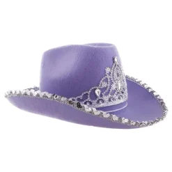 Lila Cowboyhatt med Tiara