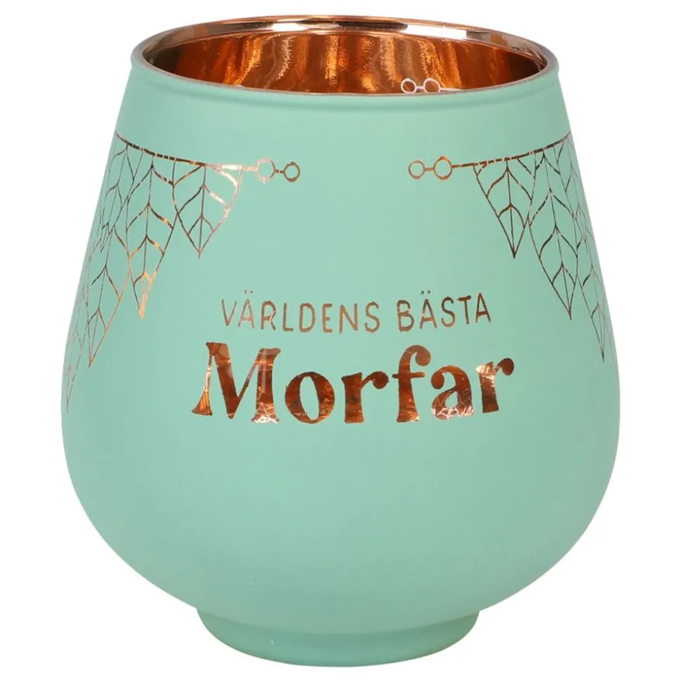 Ljuslykta Spegelglas med Text