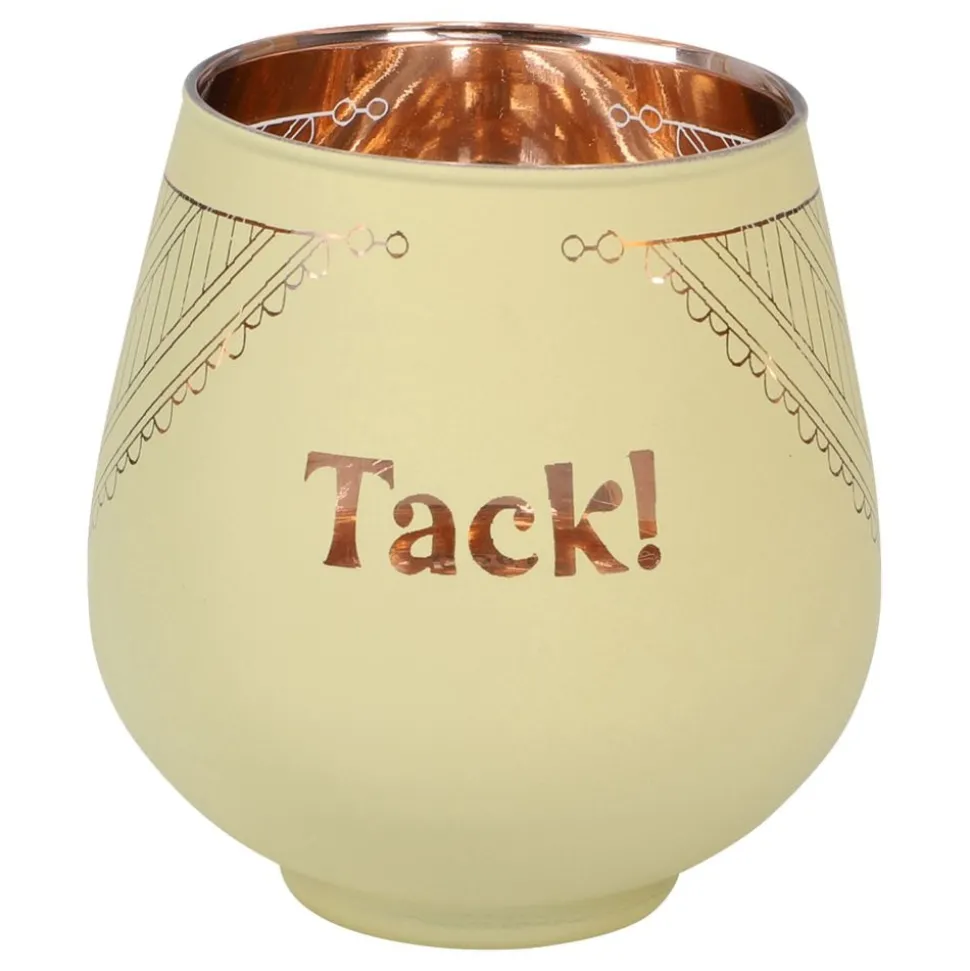 Ljuslykta Spegelglas med Text