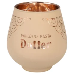 Ljuslykta Spegelglas med Text