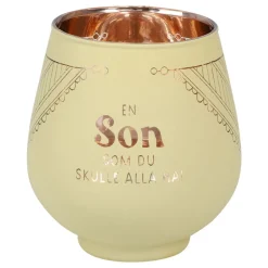 Ljuslykta Spegelglas med Text