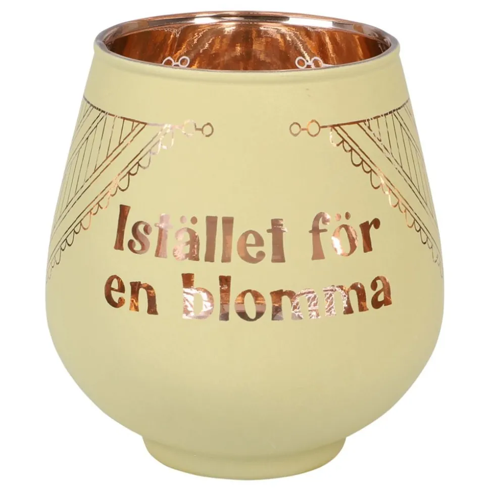 Ljuslykta Spegelglas med Text