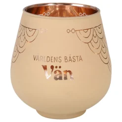 Ljuslykta Spegelglas med Text