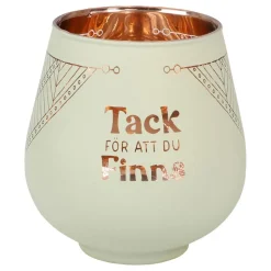 Ljuslykta Spegelglas med Text