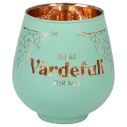 Ljuslykta Spegelglas med Text
