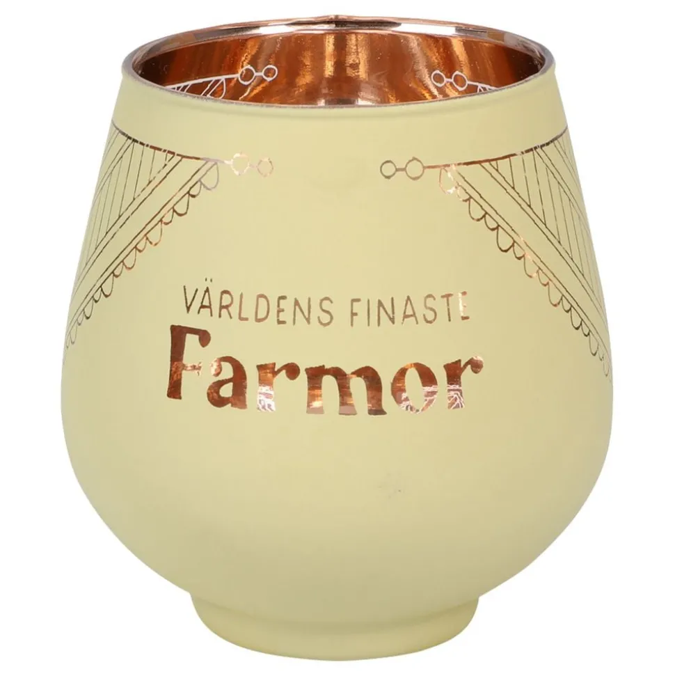 Ljuslykta Spegelglas med Text