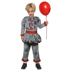 Läskig Clown Barn Maskeraddräkt