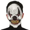 Läskig Clownmask Svart/Vit Latex