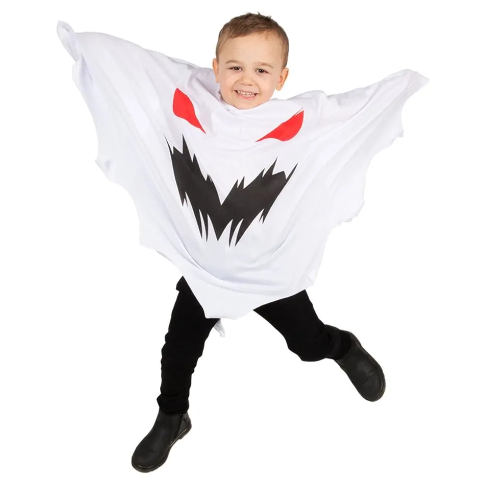 Läskig Spöke Poncho Barn Maskeraddräkt
