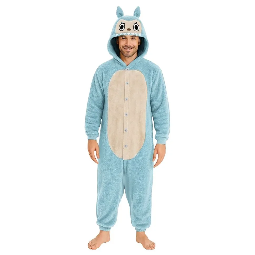 Lulu Monster Blå Onesie Herr Maskeraddräkt
