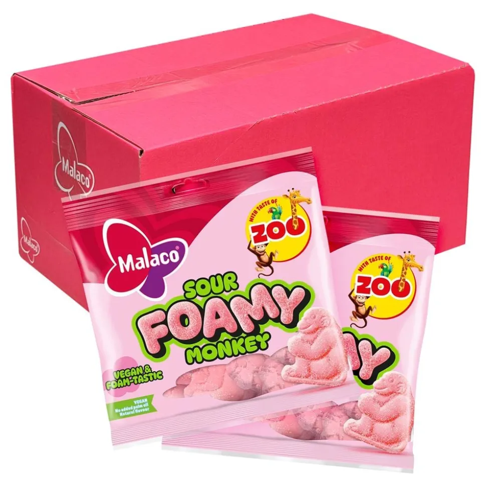 Malaco Zoo Sour Foamy Monkey Storpack