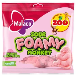 Malaco Zoo Sour Foamy Monkey Storpack