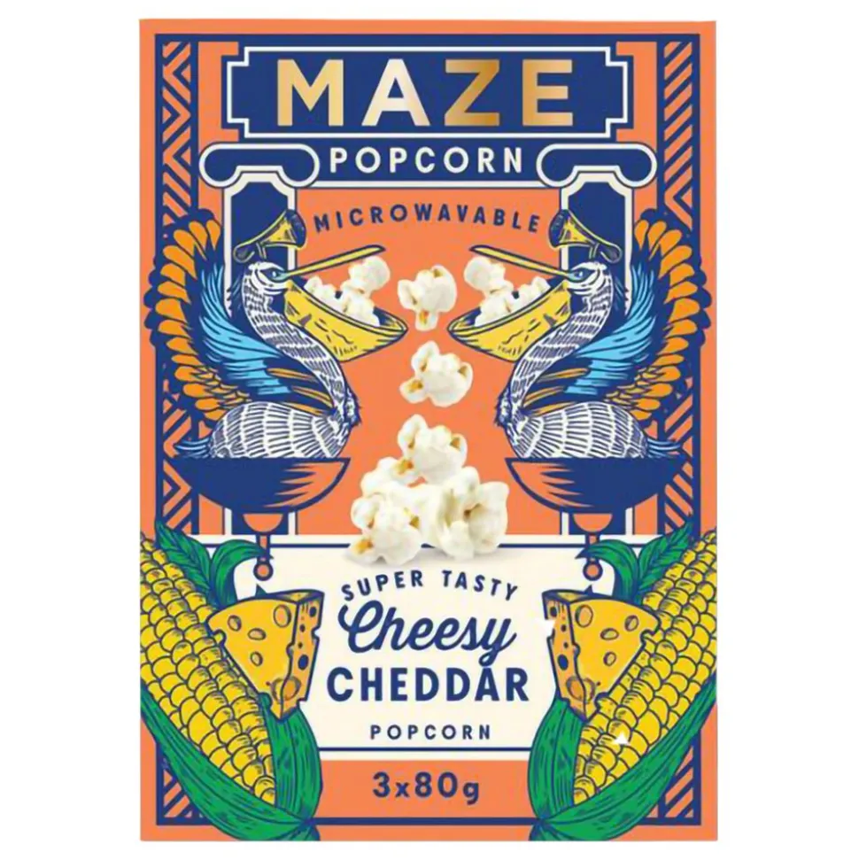 Maze Popcorn Cheesy Cheddar