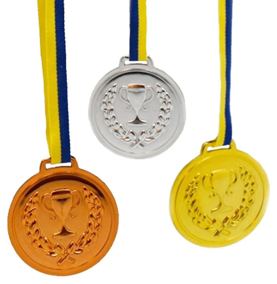 Medaljer Guld/Silver/Brons med Band