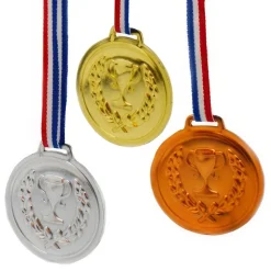 Medaljer Guld/Silver/Brons med Band
