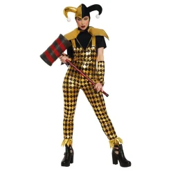 Mörk Harlequin Dam Maskeraddräkt