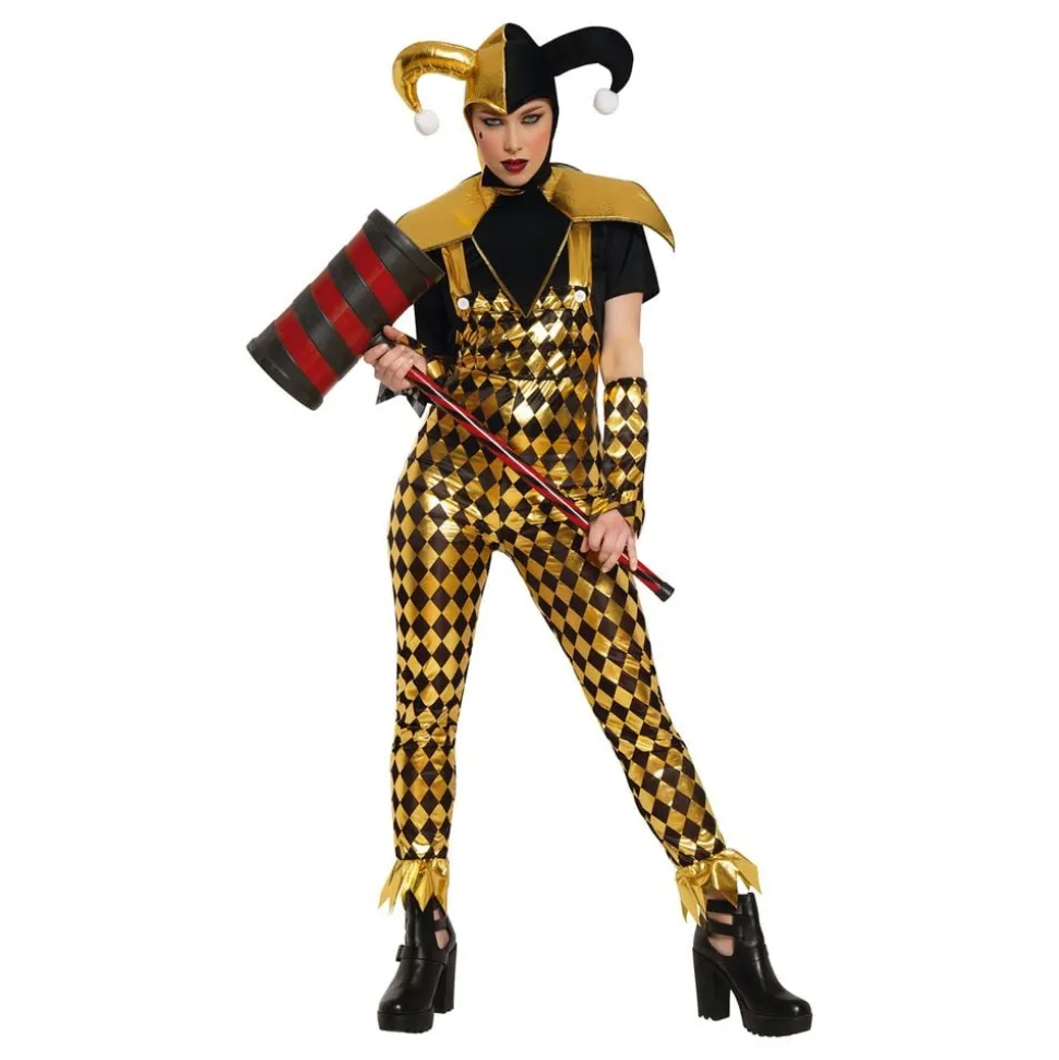 Mörk Harlequin Dam Maskeraddräkt