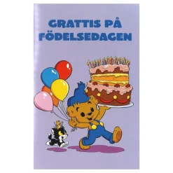 Musikkort Bamse Grattis