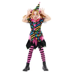 Neon Clown Klänning Barn Maskeraddräkt