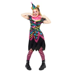 Neon Clown Klänning Maskeraddräkt
