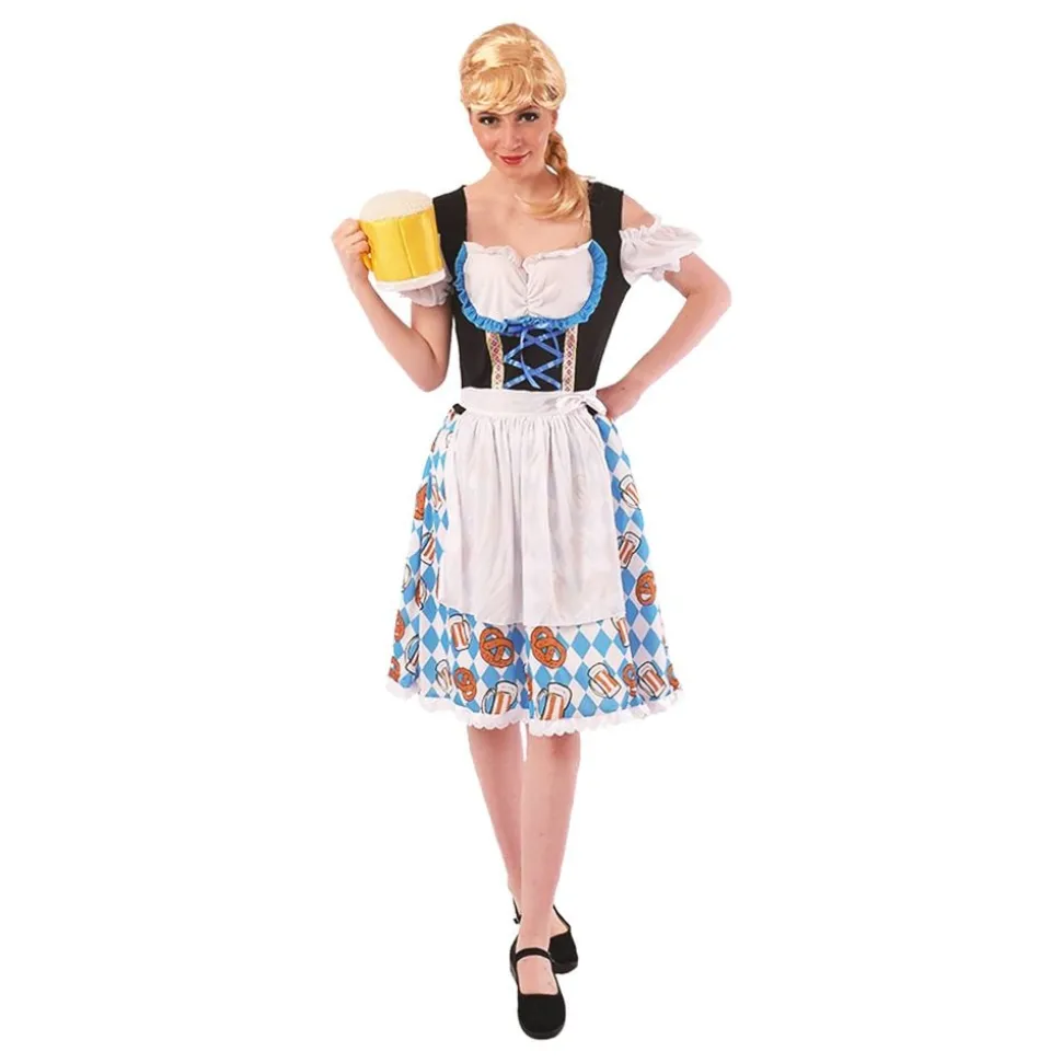 Oktoberfest Klänning Blå Maskeraddräkt