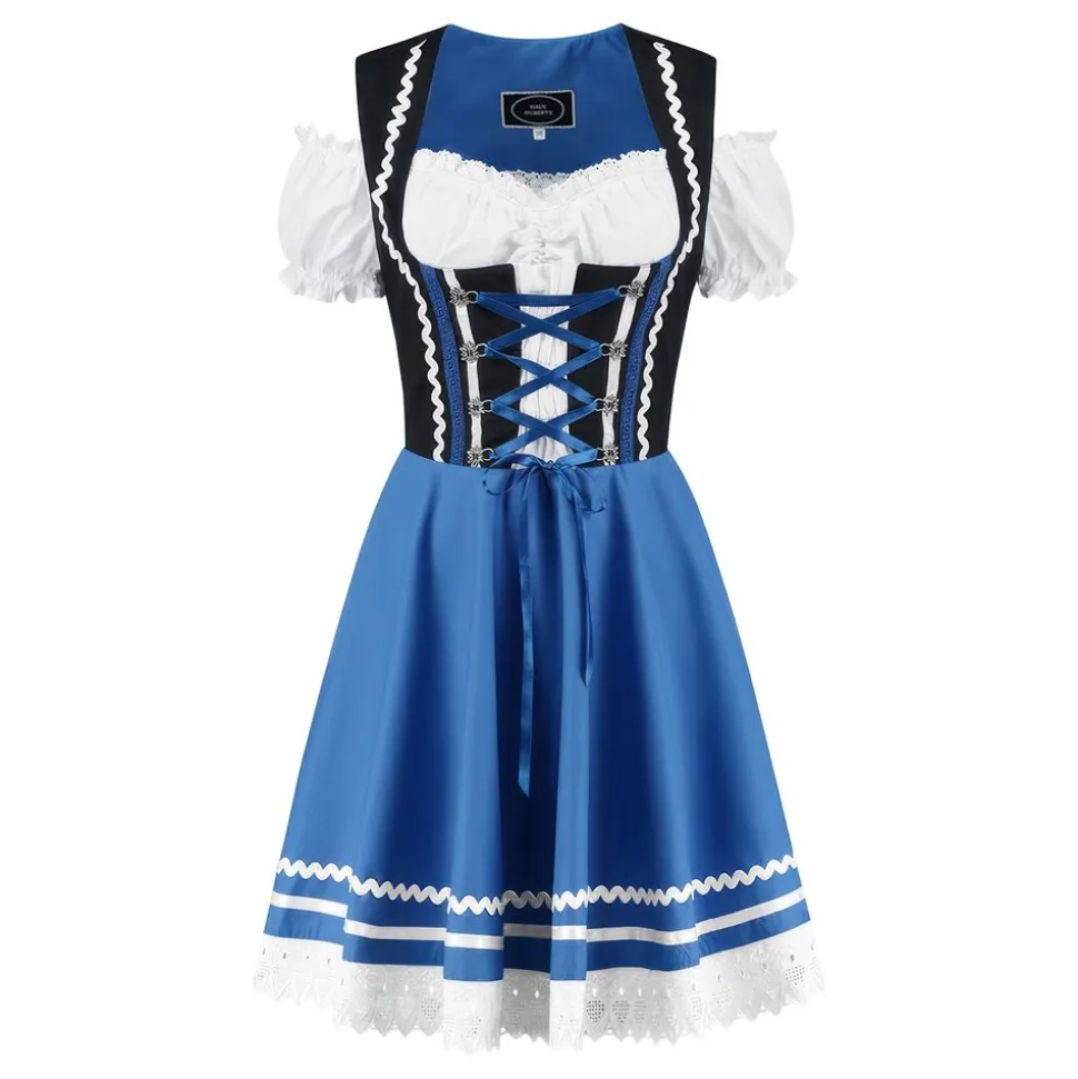 Oktoberfestklänning Dirndl Blå/Svart