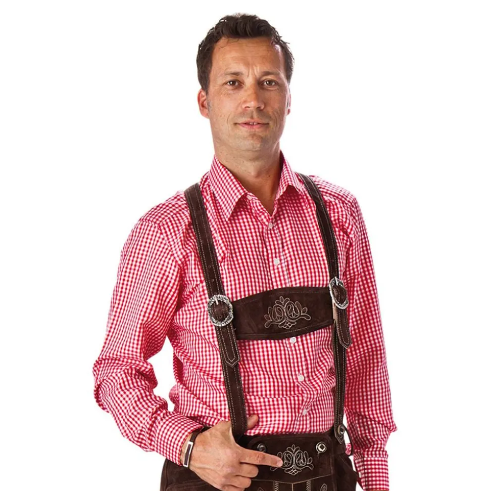 Oktoberfest Skjorta Röd