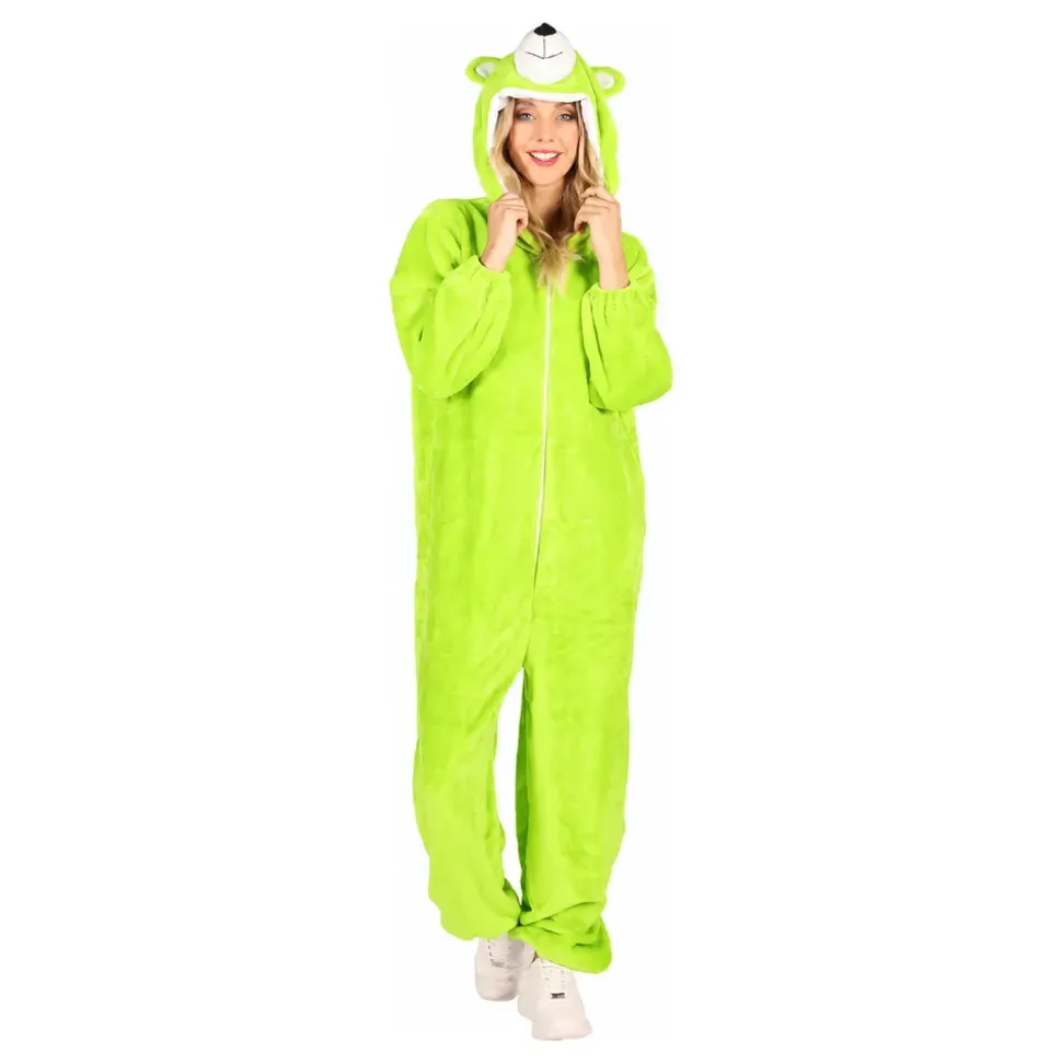 Onesie Grön Björn Maskeraddräkt