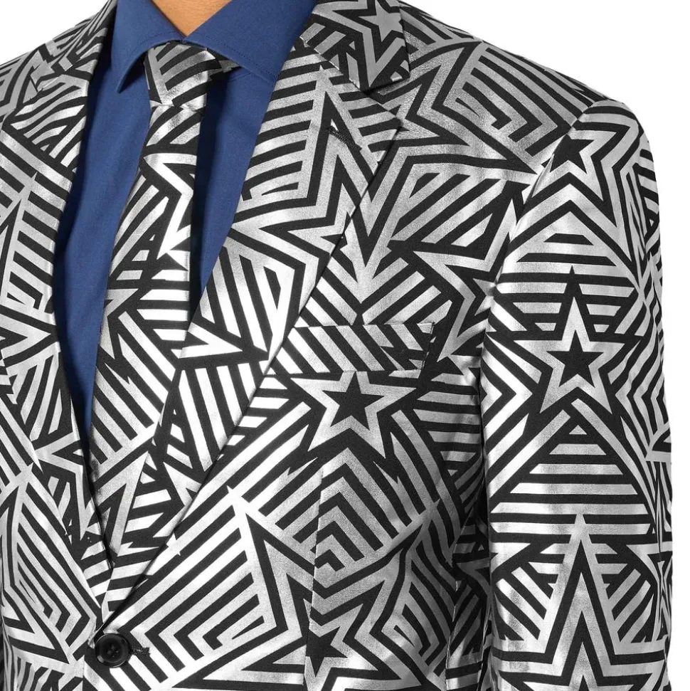 OppoSuits Silver Geo Star Kostym