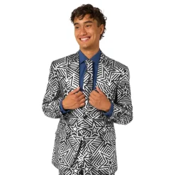 OppoSuits Silver Geo Star Kostym