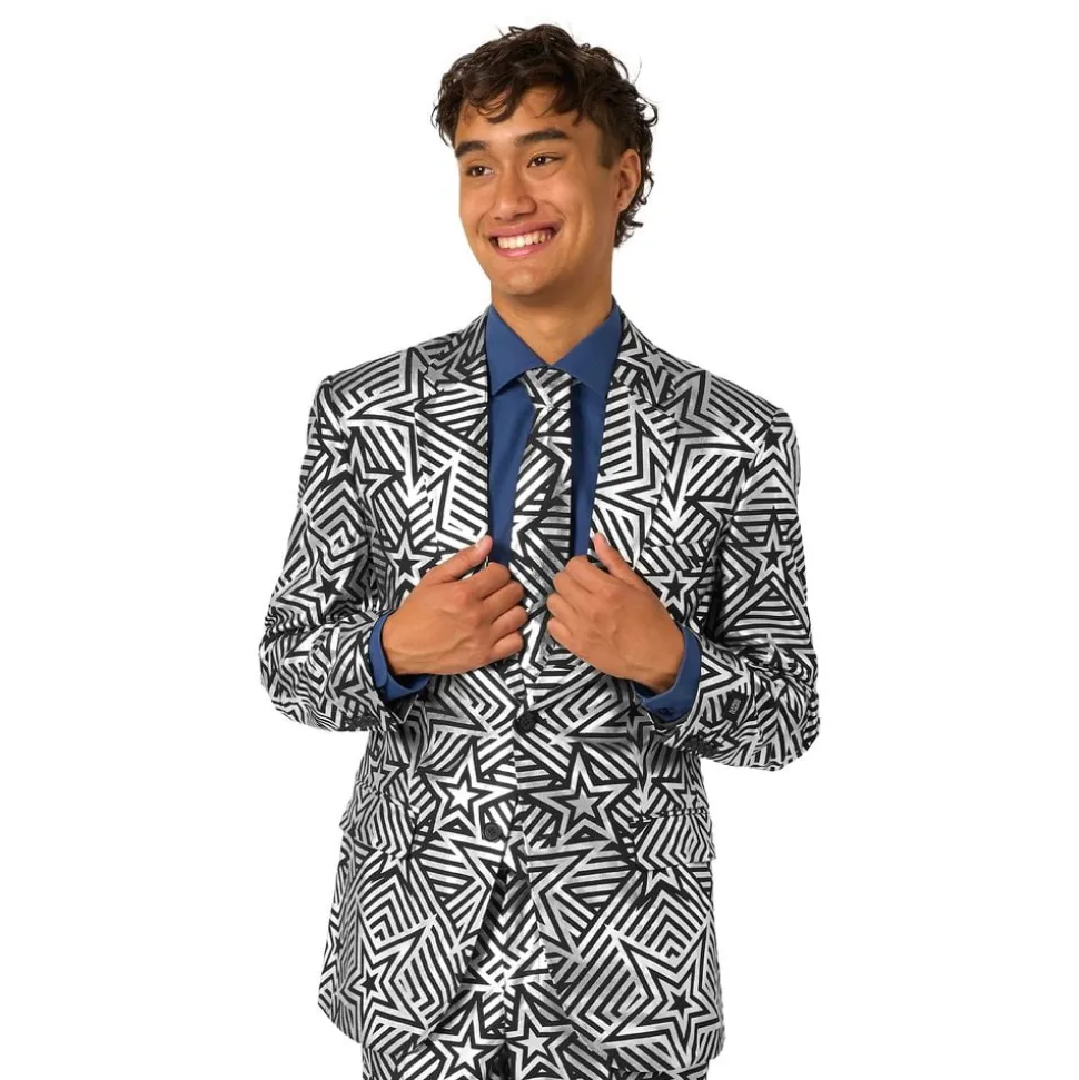 OppoSuits Silver Geo Star Kostym