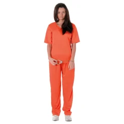 Orange Tjejfånge Maskeraddräkt