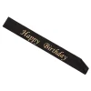 Ordensband Happy Birthday Guld/Svart