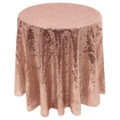 Paljettduk Rund Roséguld
