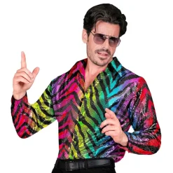 Paljettskjorta Herr Rainbow Tiger
