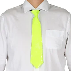 Paljettslips Neongul