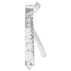 Paljettslips Silver