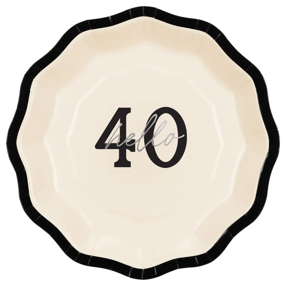 Pappersassietter Hello 40 Rosett