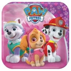 Pappersassietter Paw Patrol Kvadrat Rosa