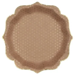 Pappersassietter Prickiga Brun/Guld