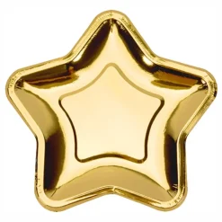 Pappersassietter Stjärna Guld Metallic