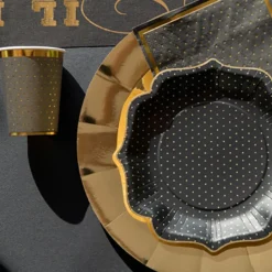 Pappersmuggar Prickiga Svart/Guld