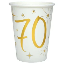 Pappersmuggar 70 Guld/Vit