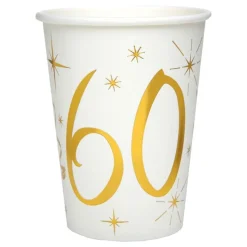Pappersmuggar 60 Guld/Vit