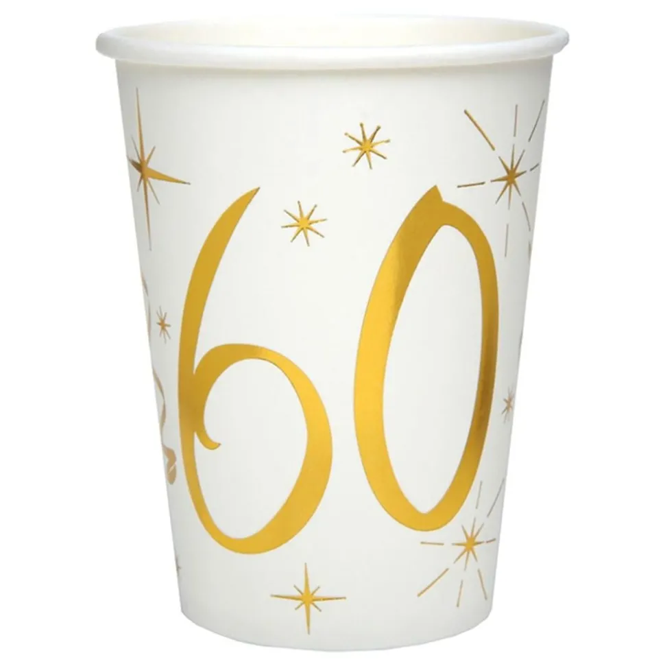Pappersmuggar 60 Guld/Vit