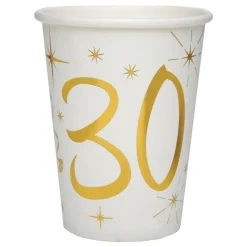 Pappersmuggar 30 Guld/Vit
