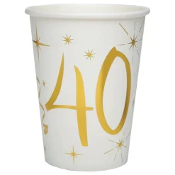 Pappersmuggar 40 Guld/Vit