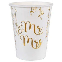 Pappersmuggar Mr & Mrs Vit/Guld