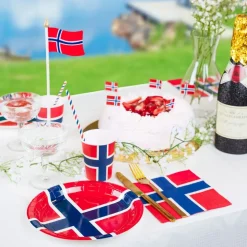 Pappersmuggar Norska Flaggan