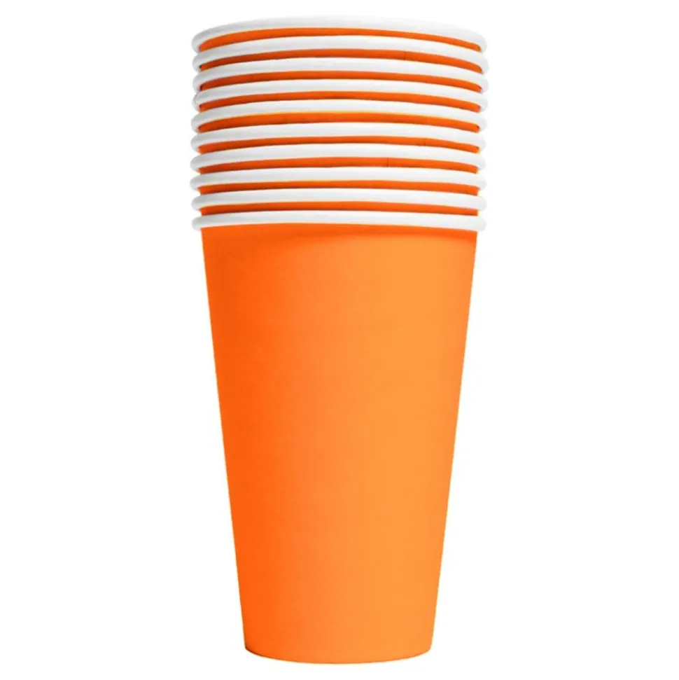 Pappersmuggar Orange Stora